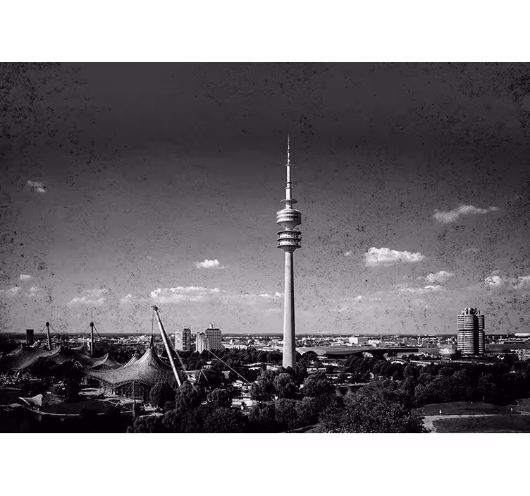 Estor enrollable salón skyline del olympiapark de múnich - TenVinilo