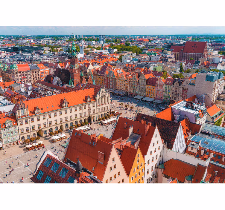 Estor enrollable salón panorama de wrocław - TenVinilo