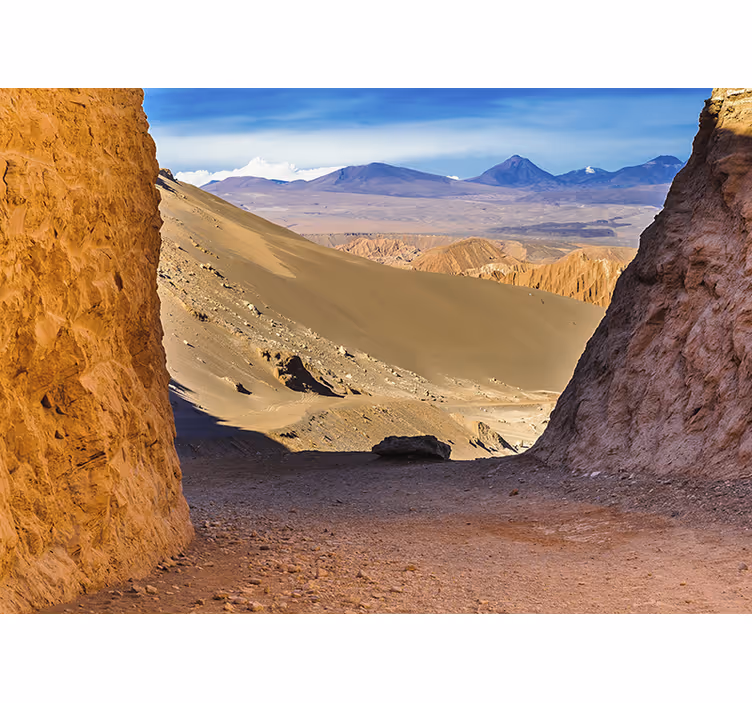 Estor enrollable salón diseño desierto de atacama - TenVinilo