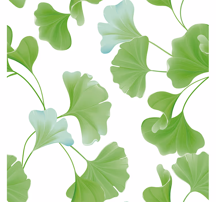 Estor enrollable salón hojas de ginkgo verde - TenVinilo