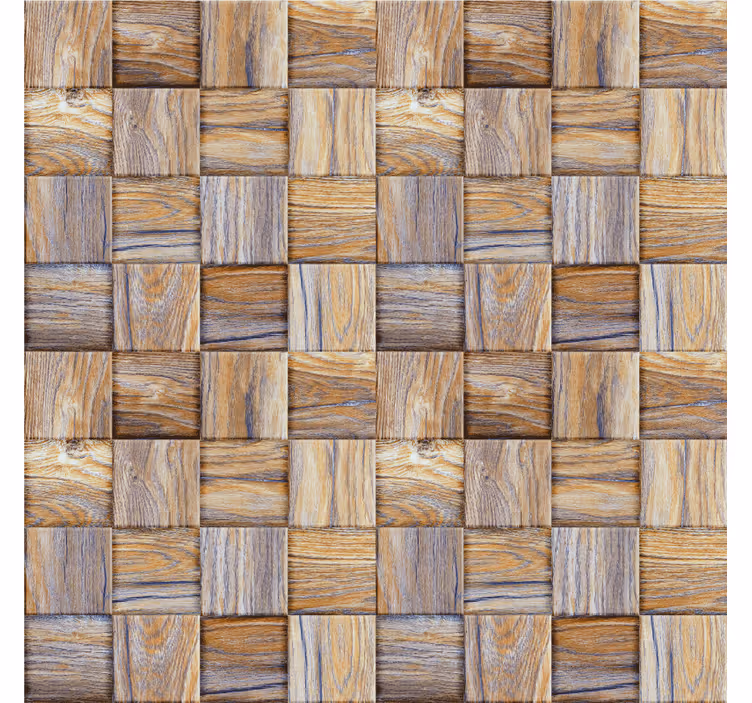 Estor enrollable salón mosaico imitación madera 80's - TenVinilo
