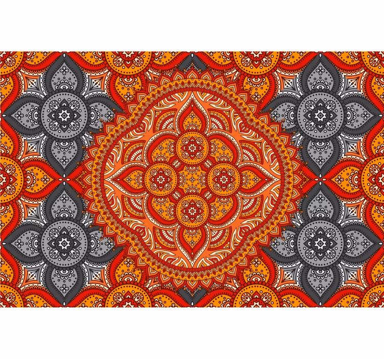 Estor enrollable salón arte mandala de henna - TenVinilo