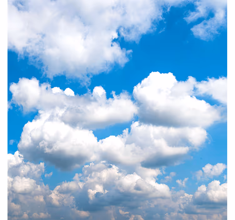 Estor enrollable salón cielo azul hermoso con nubes - TenVinilo