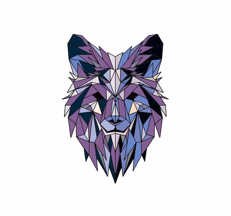 Estor enrollable salón lobo geométrico - TenVinilo