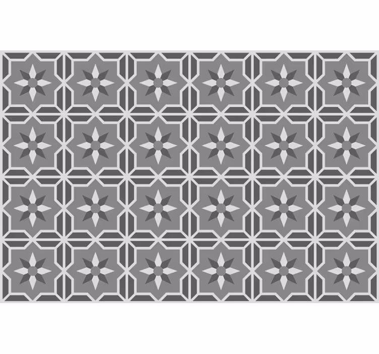 Estor enrollable gris geométrico con fondo gris suave - TenVinilo