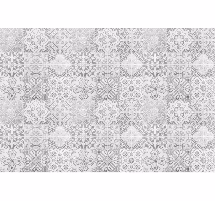Estor enrollable gris con patrón mosaico efecto piedra - TenVinilo