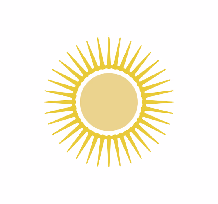 Estor enrollable blanco sol amarillo - TenVinilo