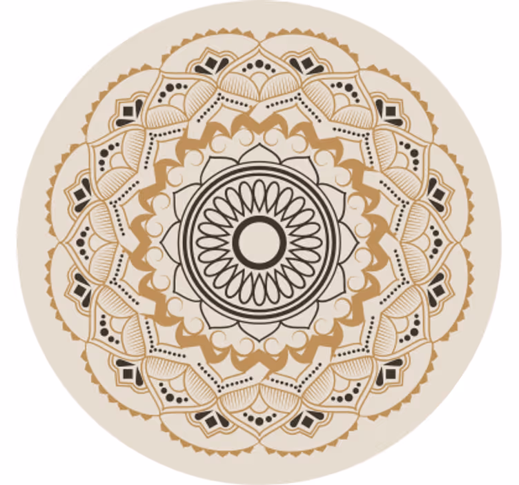Estor enrollable beige diseño mandala circular - TenVinilo