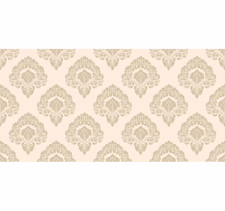 Estor enrollable beige con diseño floral dorado provincial - TenVinilo
