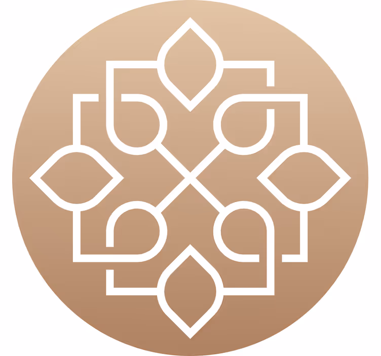 Estor enrollable beige diseño de mandala líneas geométricas - TenVinilo