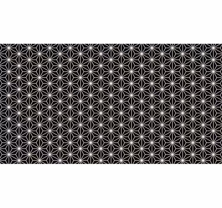 Estor enrollable habitación diamantes geométricos blanco y negro - TenVinilo