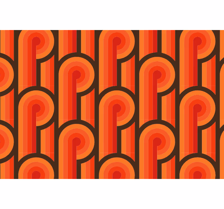 Estor enrollable habitación nudo naranja años 70 - TenVinilo