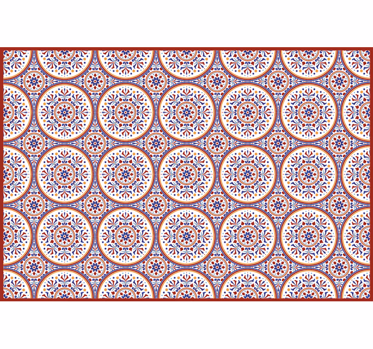 Estor enrollable habitación azulejos maioliche - TenVinilo