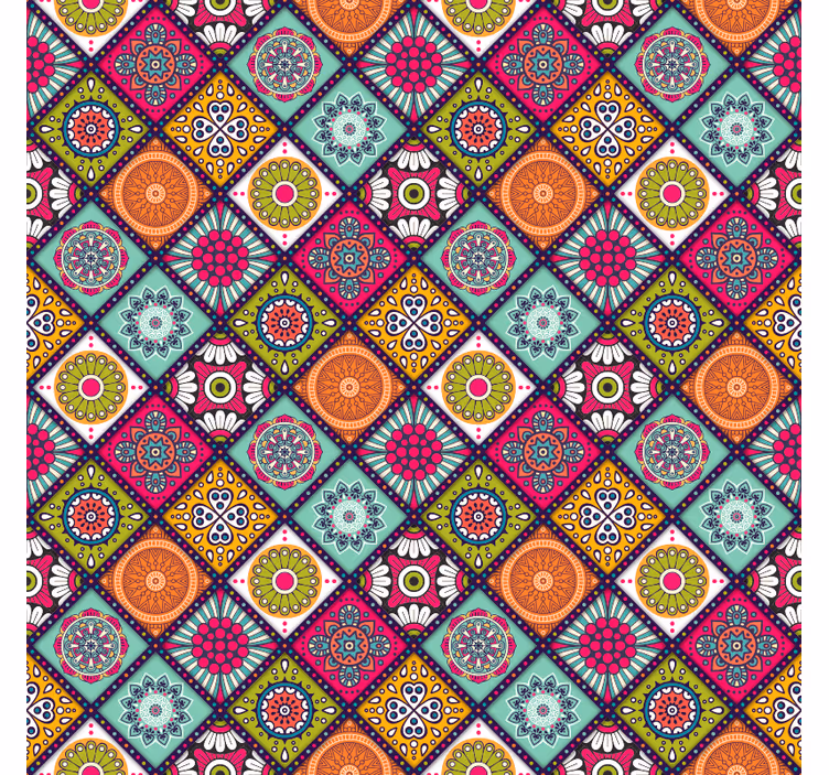 Estor enrollable habitación patrón mandala colorido - TenVinilo