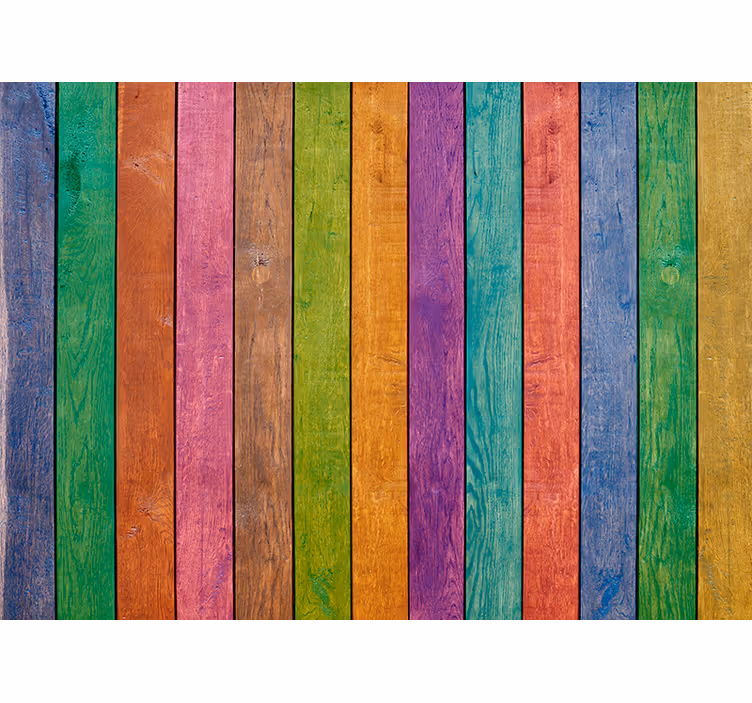 Estor enrollable habitación patrón de madera multicolor - TenVinilo