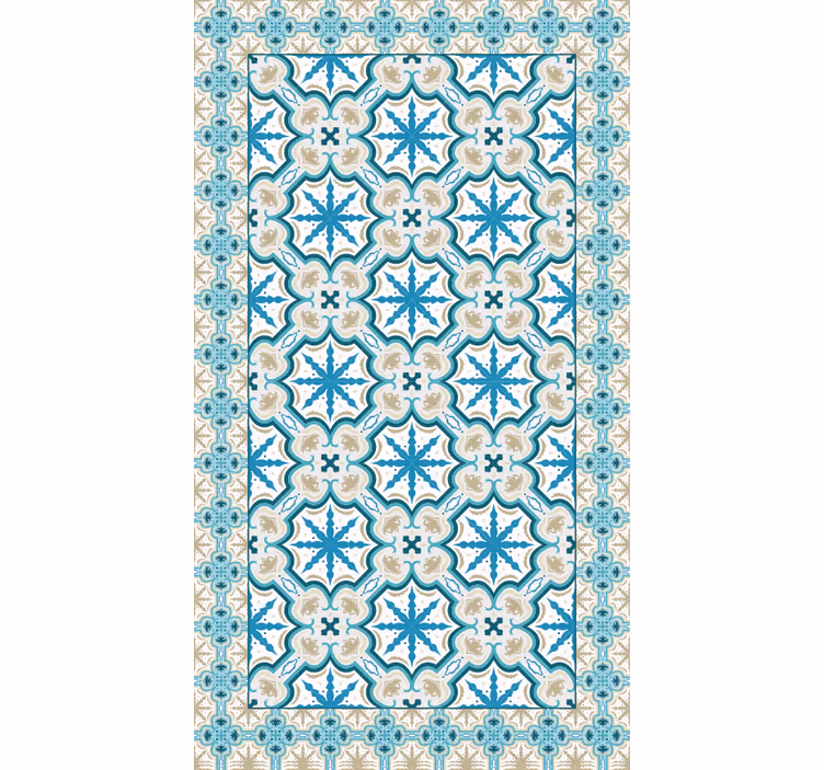 Estor enrollable habitación beija azul y marrón - TenVinilo
