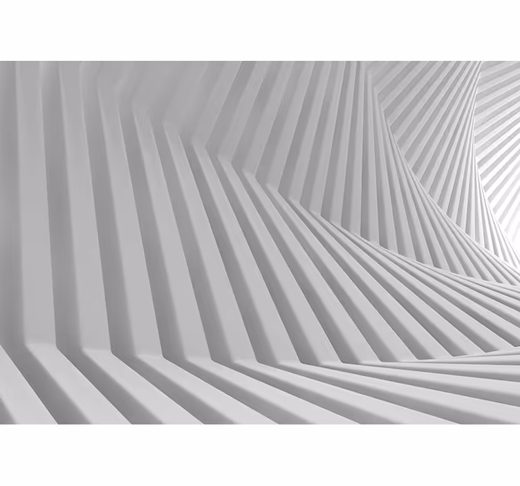 Estor enrollable blanco ondas geométricas abstractas - TenVinilo