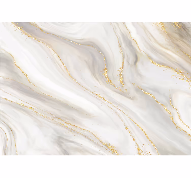 Estor enrollable blanco mármol blanco y dorado - TenVinilo