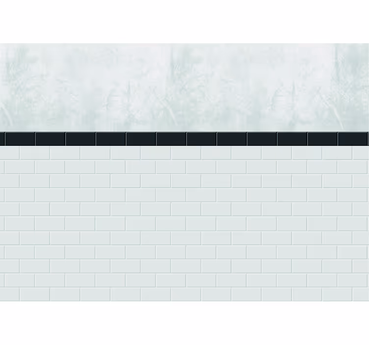 Estor enrollable blanco azulejos blancos - TenVinilo