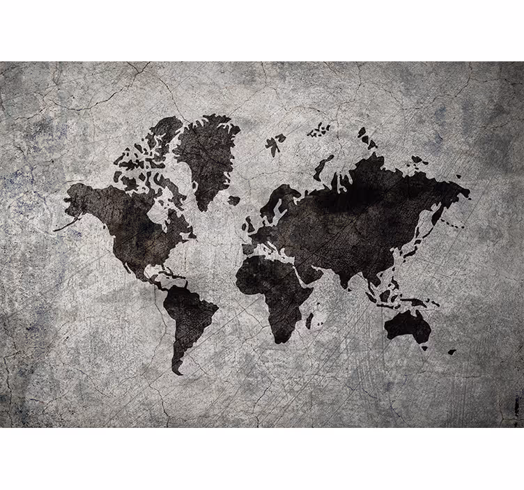 Estor enrollable gris mapa mundial industrial - TenVinilo