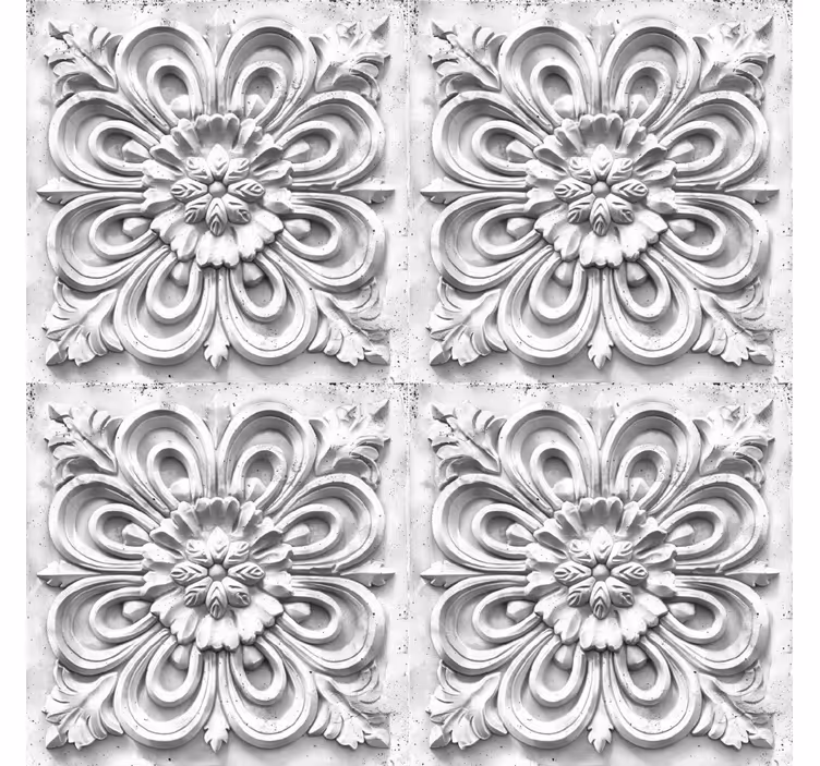 Estor enrollable vintage azulejos blancos - TenVinilo