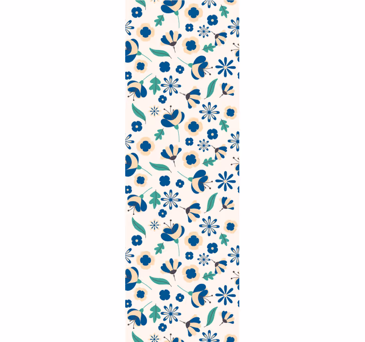 Estor enrollable vintage estampado floral blanco provincial - TenVinilo