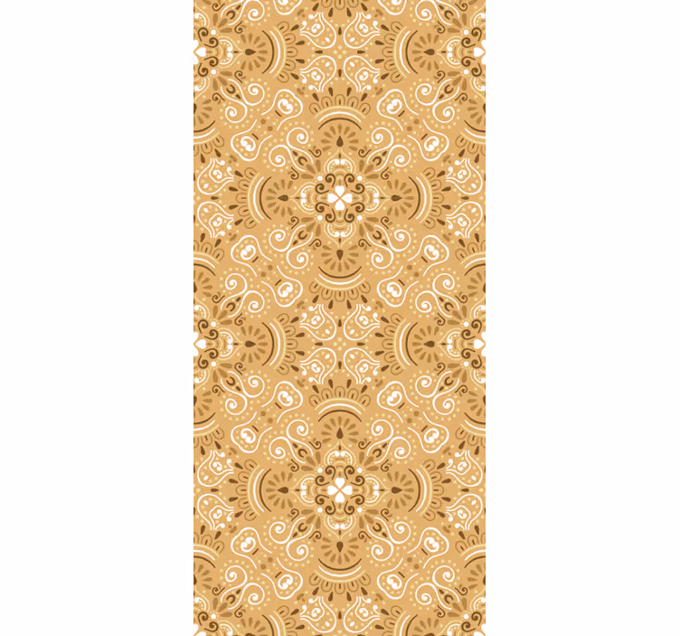 Estor enrollable vintage patrón ornamental beige - TenVinilo