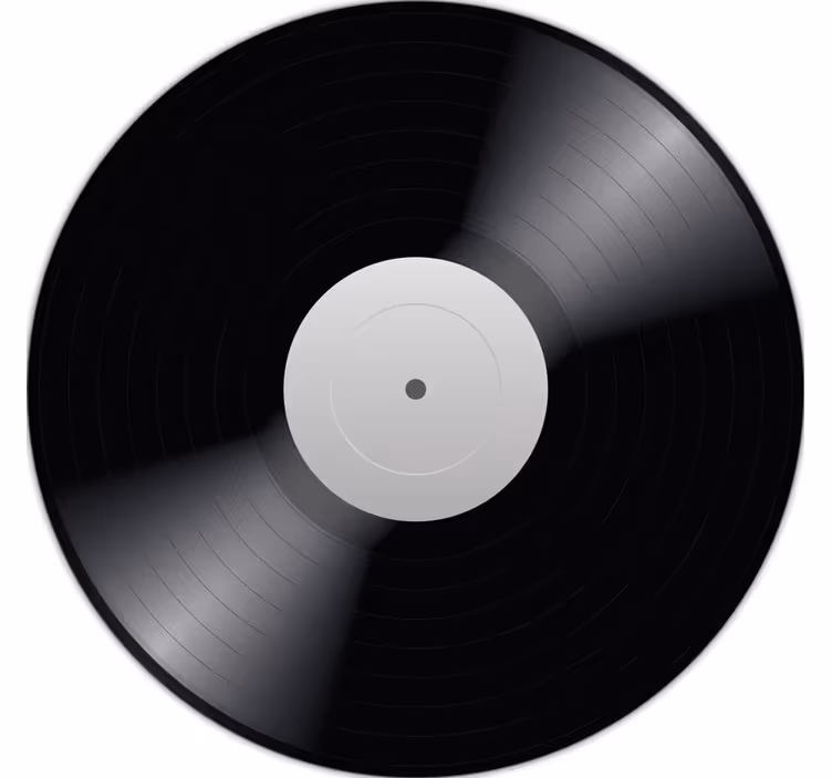 Estor enrollable negro disco de vinilo negro - TenVinilo