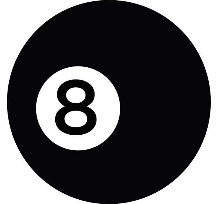 Estor enrollable negro bola 8 de billar - TenVinilo