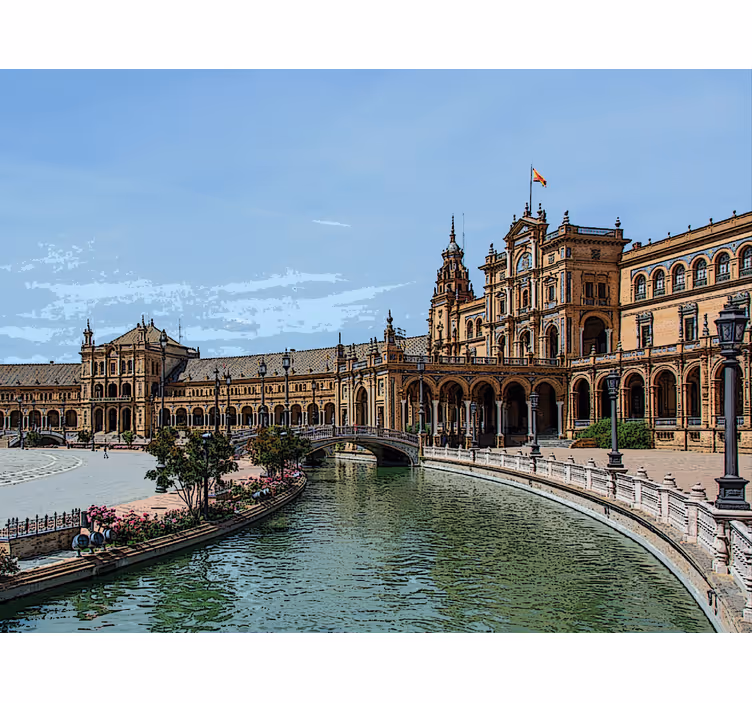 Estor enrollable salón plaza españa en sevilla - TenVinilo
