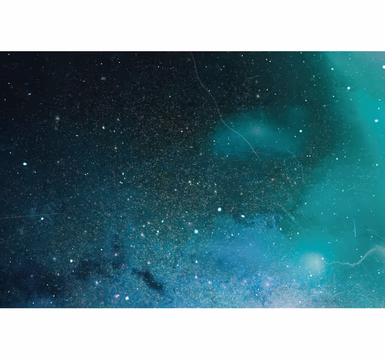 Estor enrollable salón lluvia de meteoros azul y verde - TenVinilo