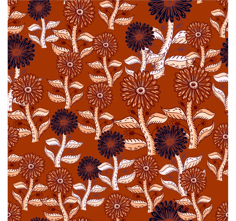 Estor enrollable salón diseño abstracto girasol africano - TenVinilo