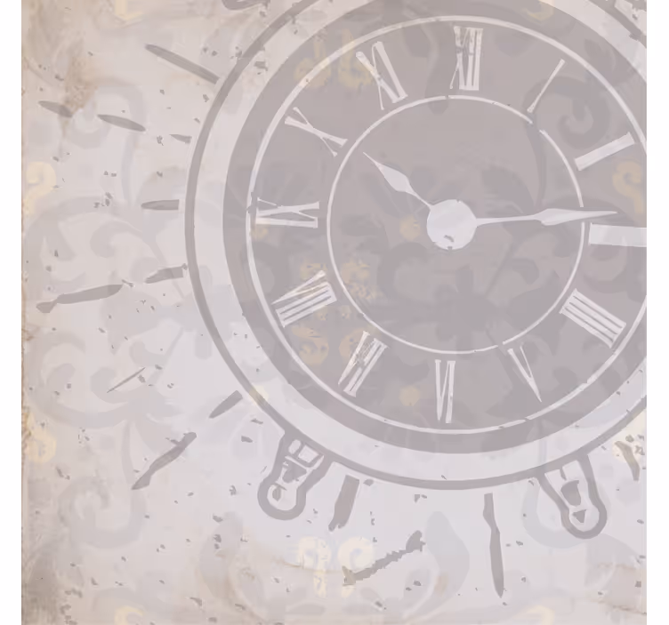 Estor enrollable salón reloj shabby chic con palabras - TenVinilo