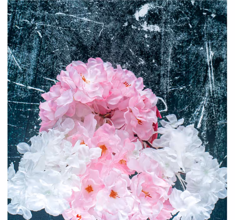 Estor enrollable salón flor artística rosa estilo vintage - TenVinilo