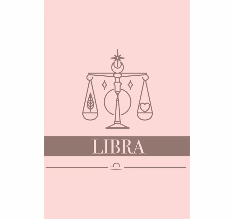 Estor enrollable salón diseño zodiacal libra rosa - TenVinilo