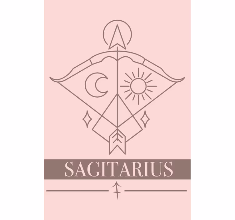 Estor enrollable salón diseño zodiacal sagitario rosa - TenVinilo