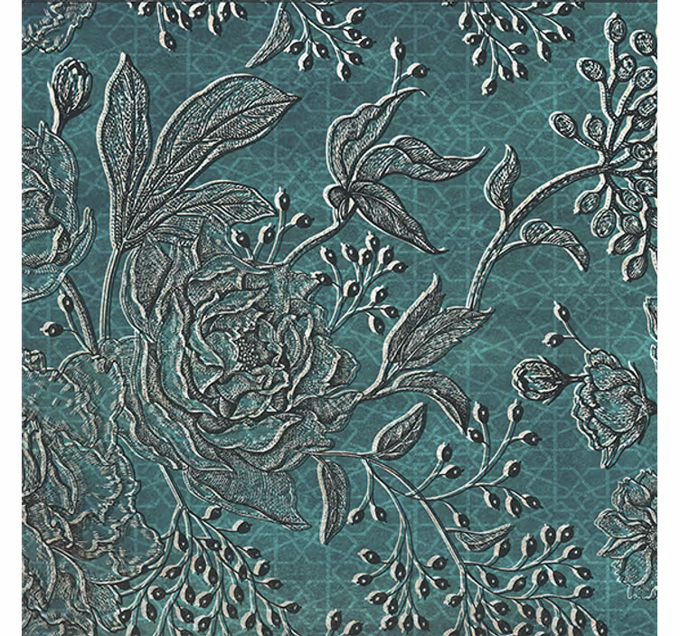 Estor enrollable salón flora oriental - TenVinilo