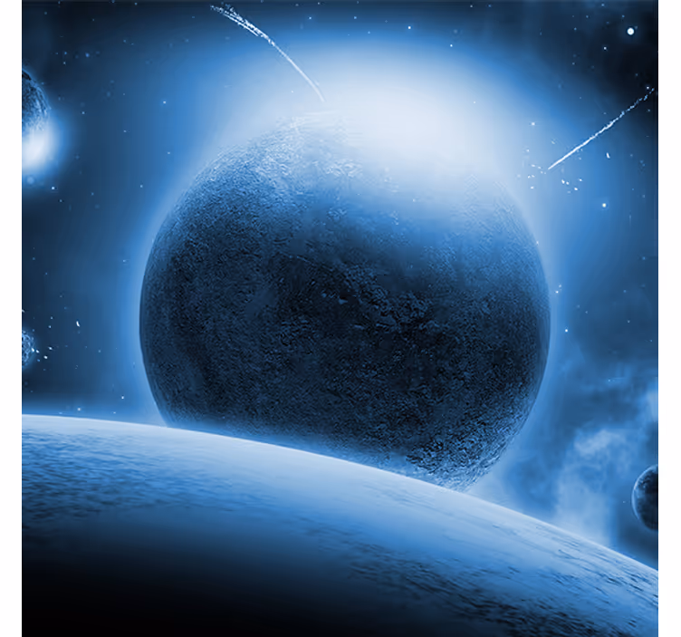Estor enrollable salón vista hermosa de la tierra desde la luna - TenVinilo