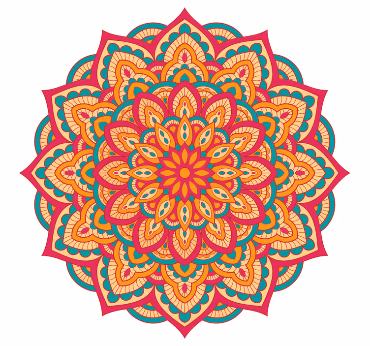 Estor enrollable habitación mandalas coloridos - TenVinilo