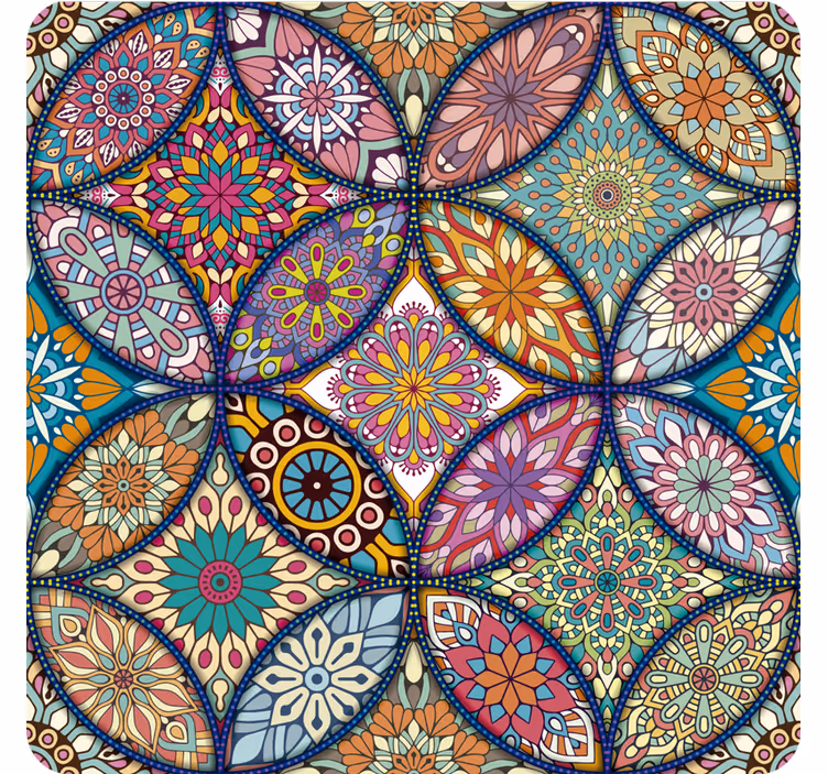 Estor enrollable habitación patrón mandala colorido - TenVinilo