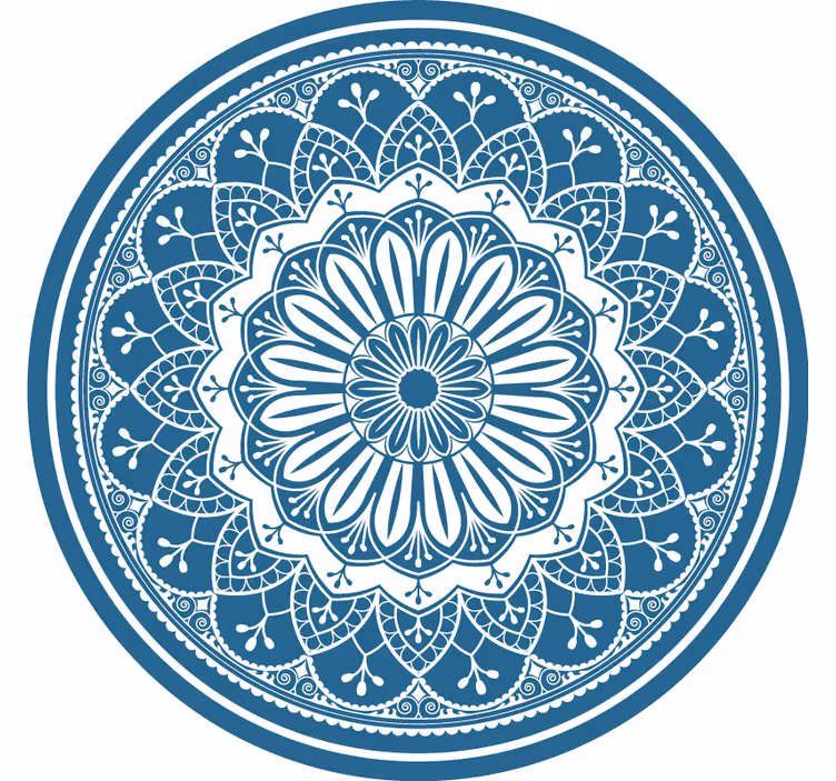 Estor enrollable habitación gran mandala azul - TenVinilo