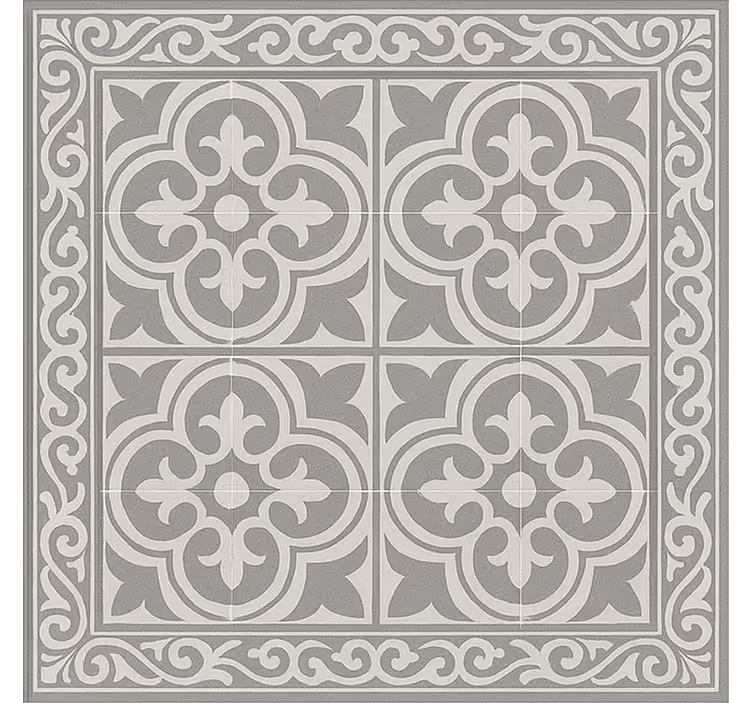 Estor enrollable habitación azulejos gris elegante - TenVinilo