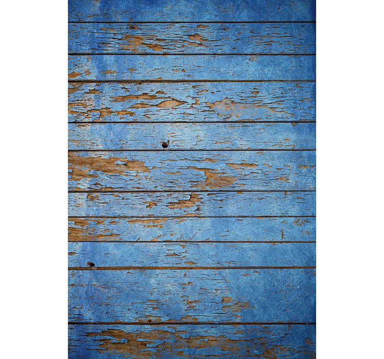 Estor enrollable habitación patrón madera azul - TenVinilo