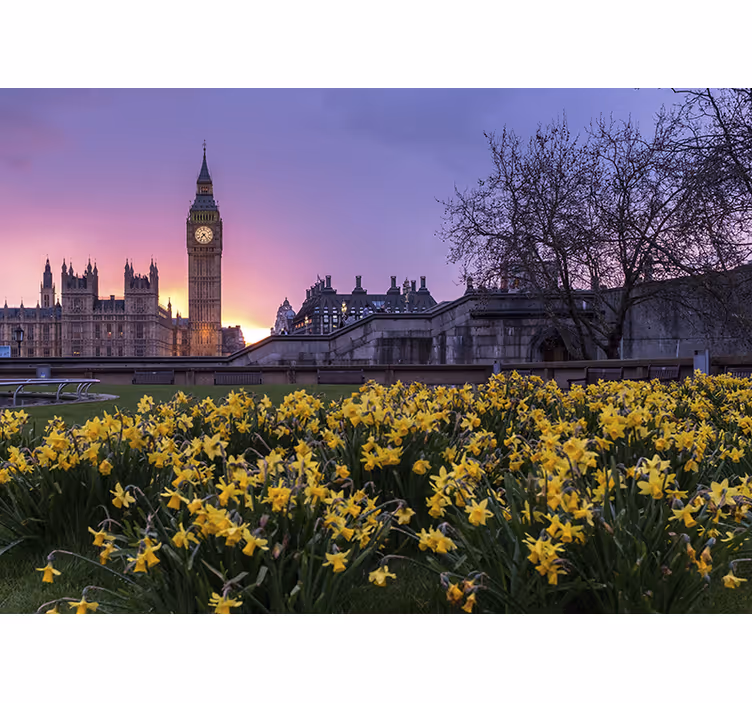Estor enrollable habitación big ben con luz solar - TenVinilo