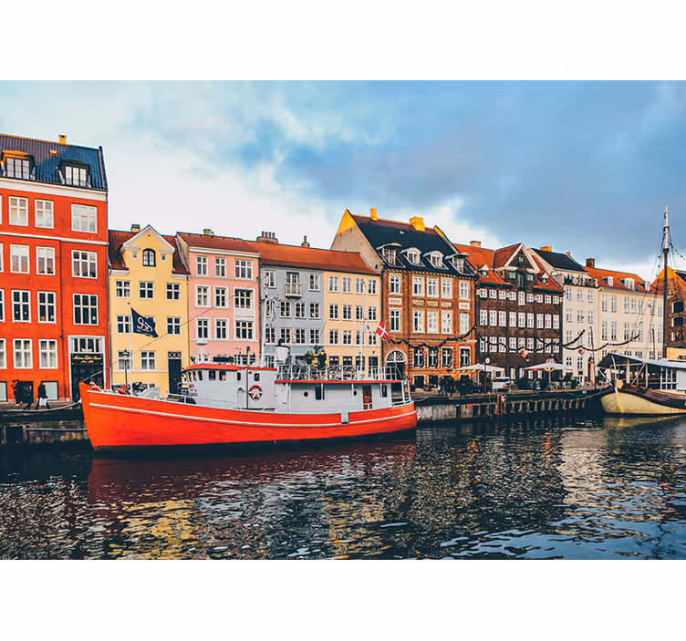 Estor enrollable habitación el hermoso y colorido nyhavn - TenVinilo