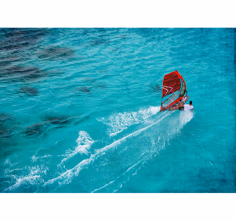 Estor enrollable habitación windsurfista en el agua - TenVinilo