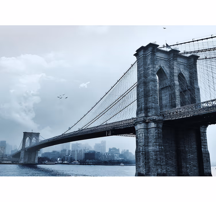 Estor enrollable habitación puente de manhattan en invierno - TenVinilo