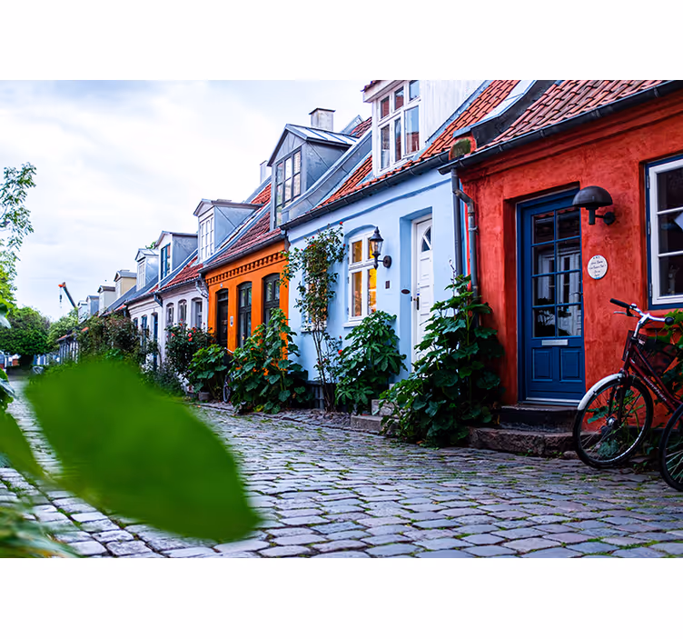 Estor enrollable habitación el viejo barrio de aarhus - TenVinilo