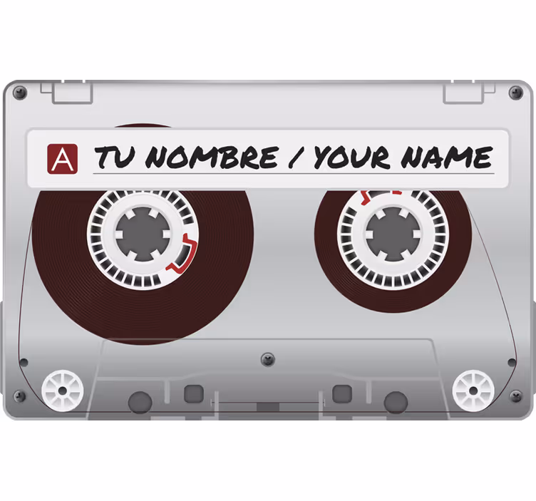 Estor enrollable gris cassette personalizado - TenVinilo