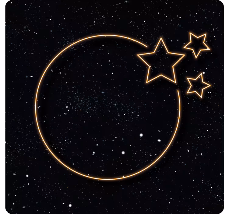 Estor enrollable gris estrellas y luna en el espacio - TenVinilo